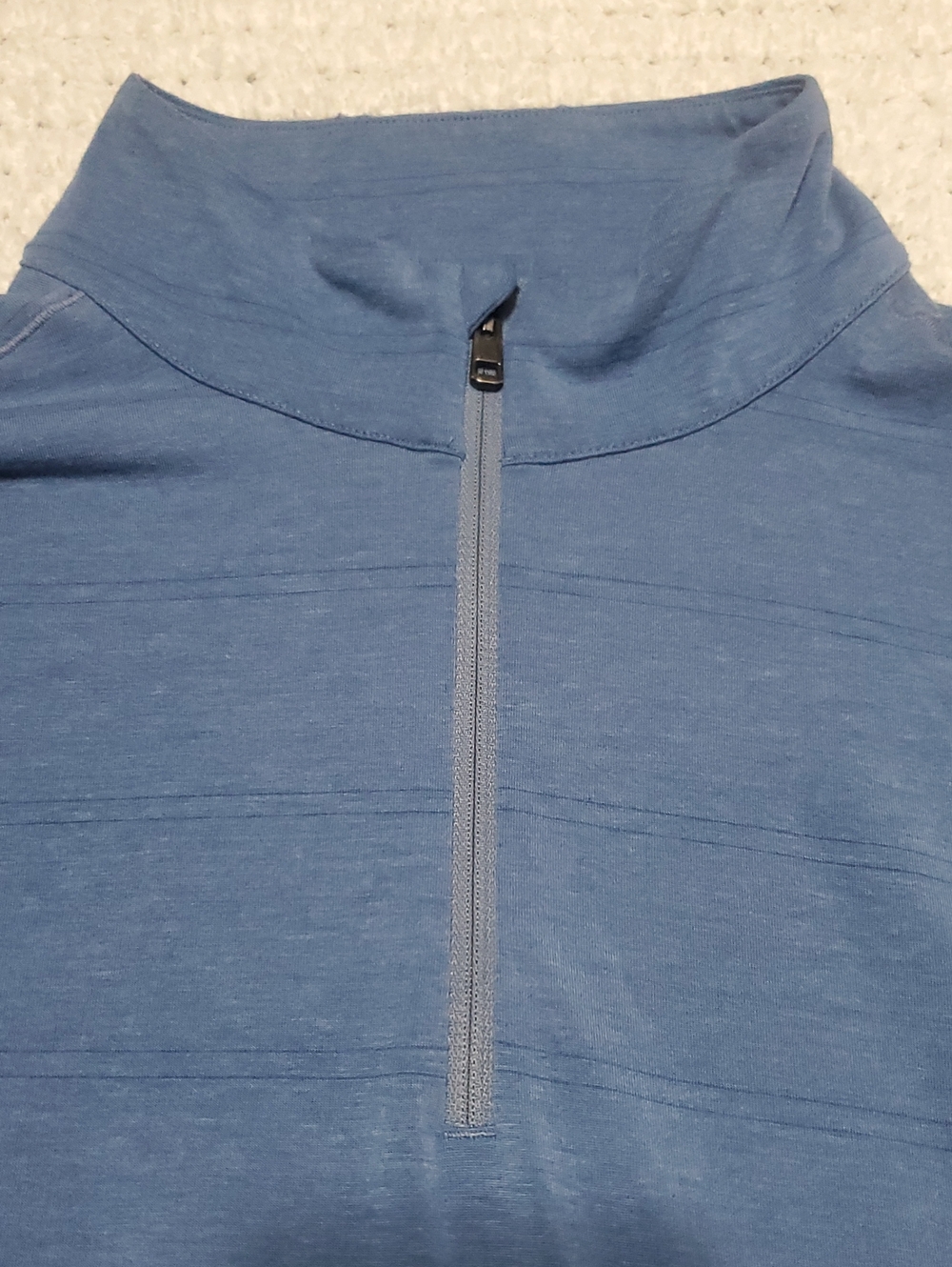 Prana Men's Long Sleeve Quarter-Zip Shirt Blue